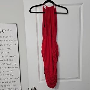 Soprano Red Backless Dress